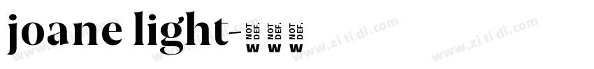 joane light字体转换